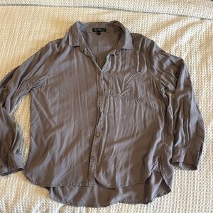 Velvet Heart Gray Button-Down Shirt